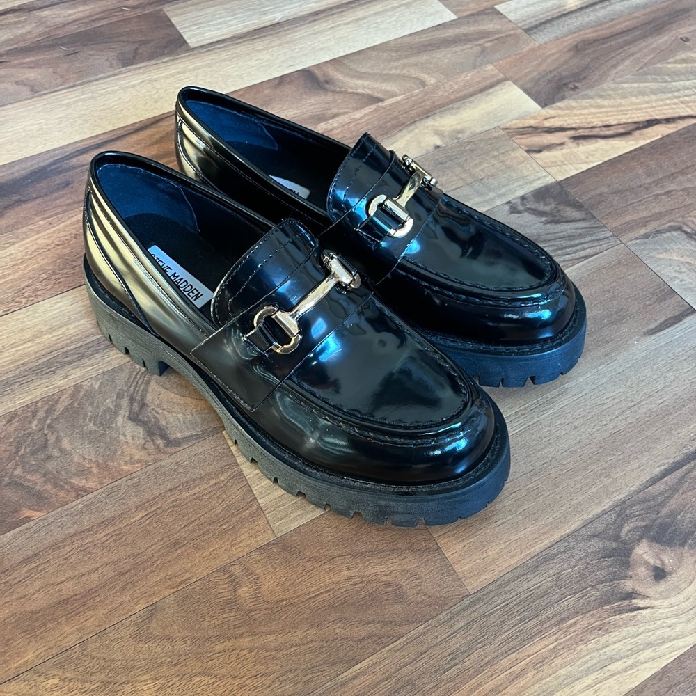 Steve Madden Black Loafers